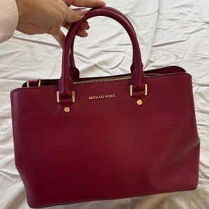 Michael Kors Burgundy Satchel